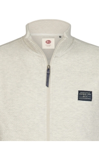 Petrol Industries Men Sweater Collar Zip antique white melee