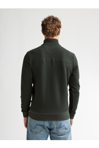 Petrol Industries Men Sweater Collar Zip deep green