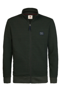 Petrol Industries Men Sweater Collar Zip deep green