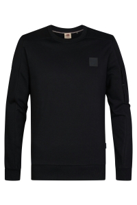 Petrol Industries Men Sweater Round Neck deep black