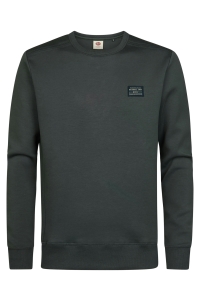 Petrol Industries Men Sweater Round Neck steel green