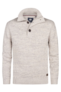 Petrol Industries Men Knitwear Collar antique white melee