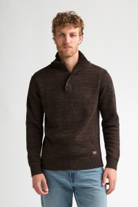 Petrol Industries Men Knitwear Collar cedar brown