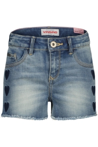 vingino Dafina Heart Short mid blue wash