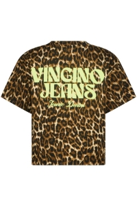 vingino Icon-logo tee animal multicolor brown